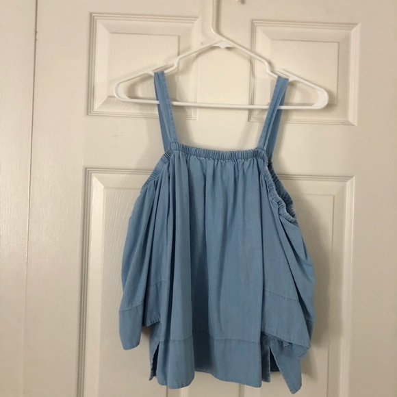 *SOLD* 
Chambray Off Shoulder Top - Picture 2 of 3